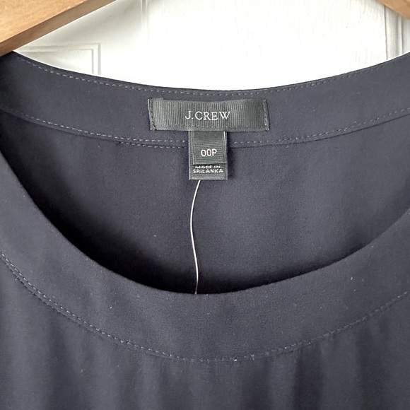 J. Crew Women's Navy Blue Sleeveless Drapey Blouse- Size 00P - Picture 2 of 5